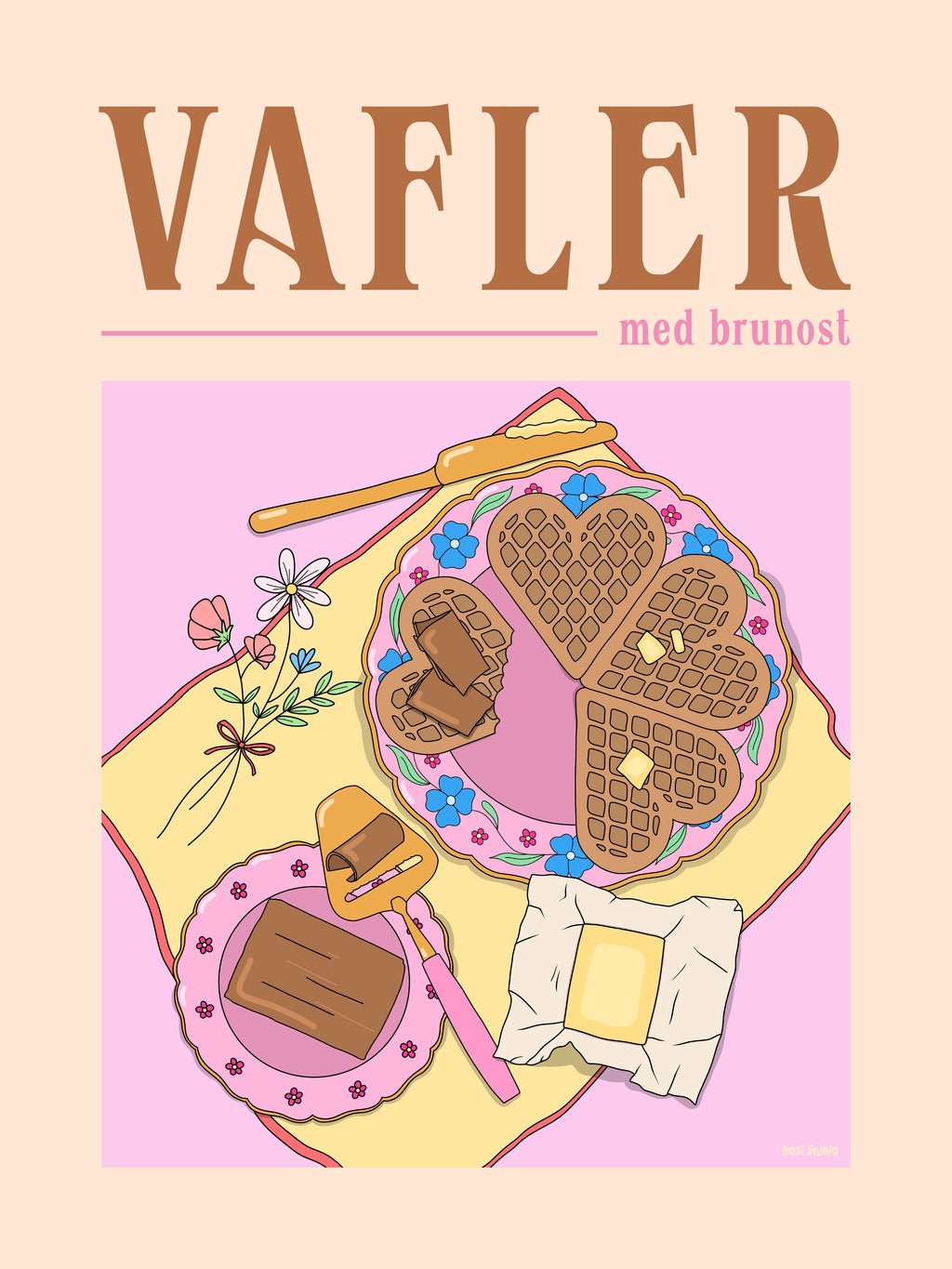 Vafler med brunost
